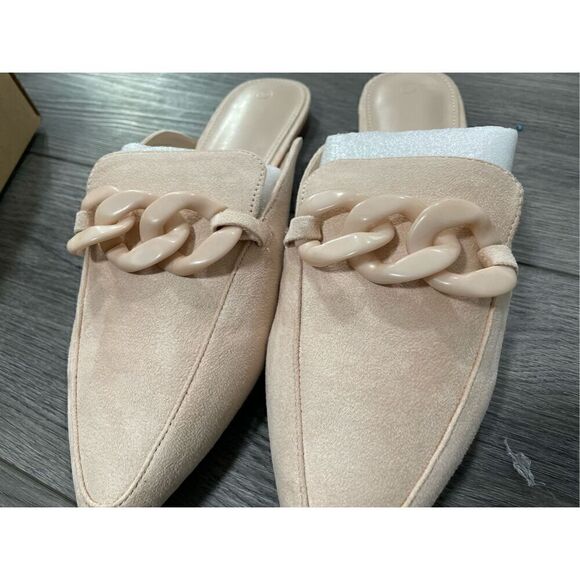 Brand New Juliet Holly Women’s 10 Slip on Loafers Flats Metal Chain - Picture 4 of 8